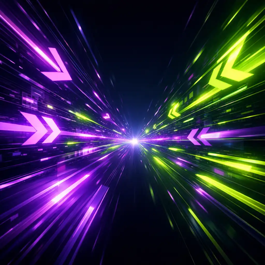Gyors neon mozgás cyberpunk stílusban