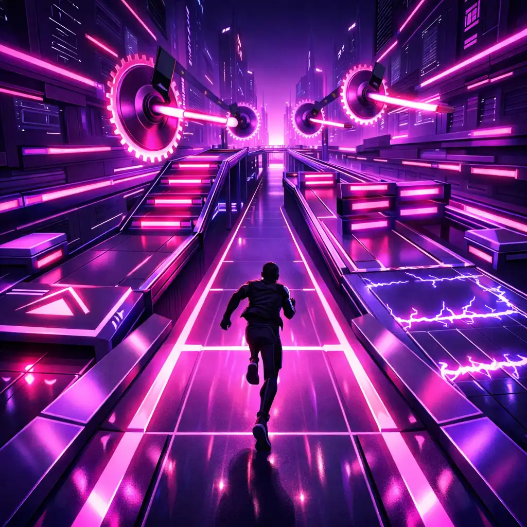 Elágazó neon pálya