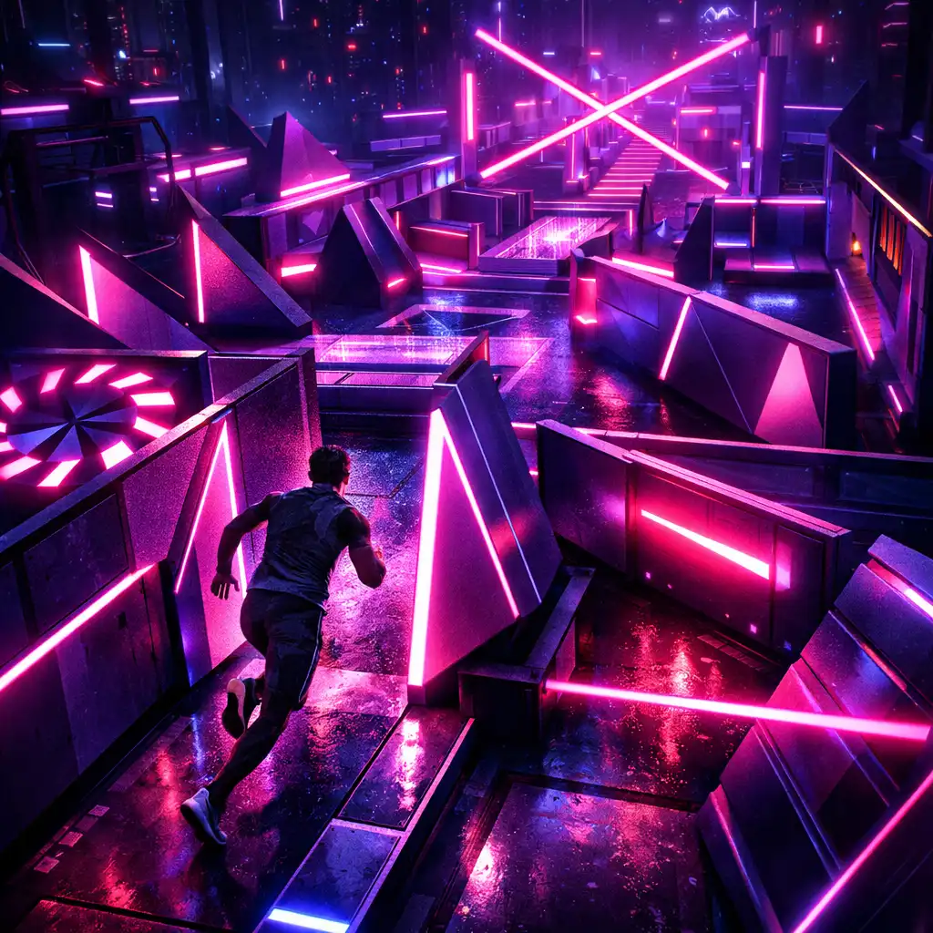 Neon akadálypálya játékmenet